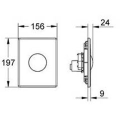 Кнопка Grohe Skate 38573P00 хром матовый