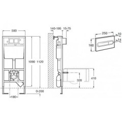 Инсталляция Roca PRO WC 89009000K (для подвесного унитаза)