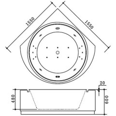 Ванна акриловая Grande Home WB243