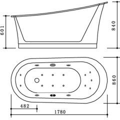 Ванна акриловая Grande Home WB232
