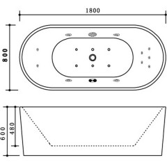 Ванна акриловая Grande Home WB238