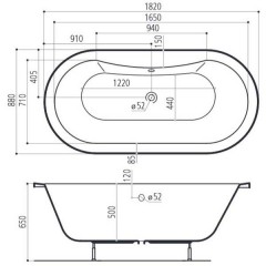 Ванна акриловая Ruben Design Itea