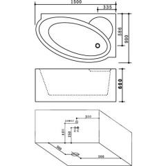 Ванна акриловая Grande Home WB236 R