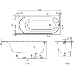 Ванна акриловая Villeroy & Boch Cetus UBQ170CEU2V-01