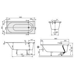 Ванна акриловая Villeroy & Boch Oberon UBQ180OBE2V-96
