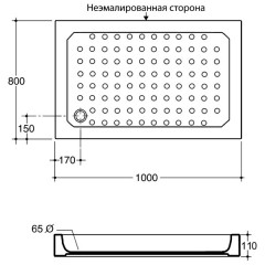 Поддон керамический Migliore ML.PDR-28.140.BI