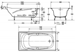 Ванна чугунная Jacob Delafon Super Repos (E2902) 180х90