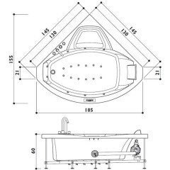 Ванна акриловая Jacuzzi Uma Duo