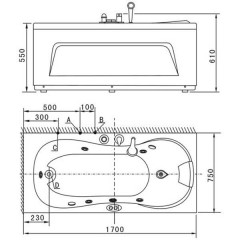 Ванна акриловая Appollo АТ-0941 с г/м