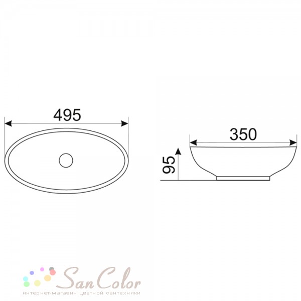 Раковина накладная CeramaLux 9022 (артикул SC-144694) — цена, купить ...