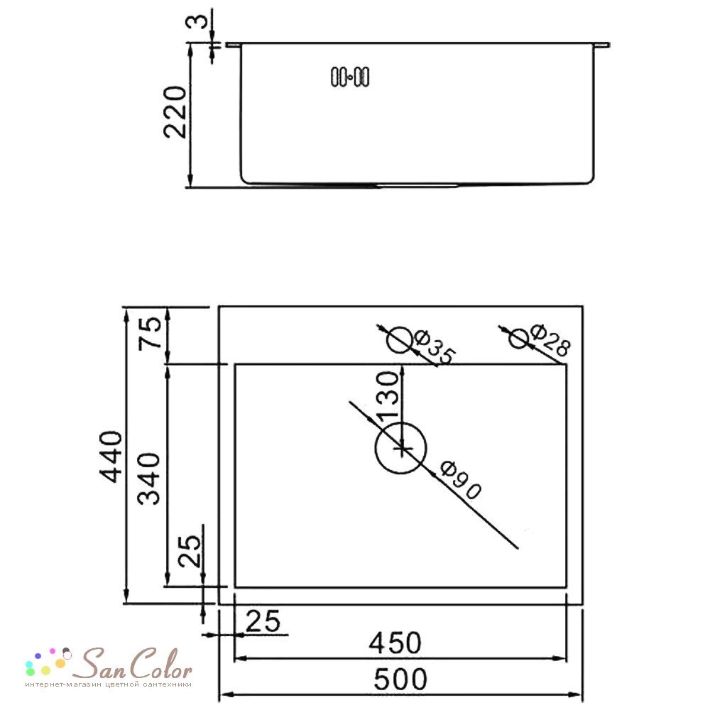 Мойка кухонная Gerhans K35044B (артикул SC-156132) — цена, купить ...