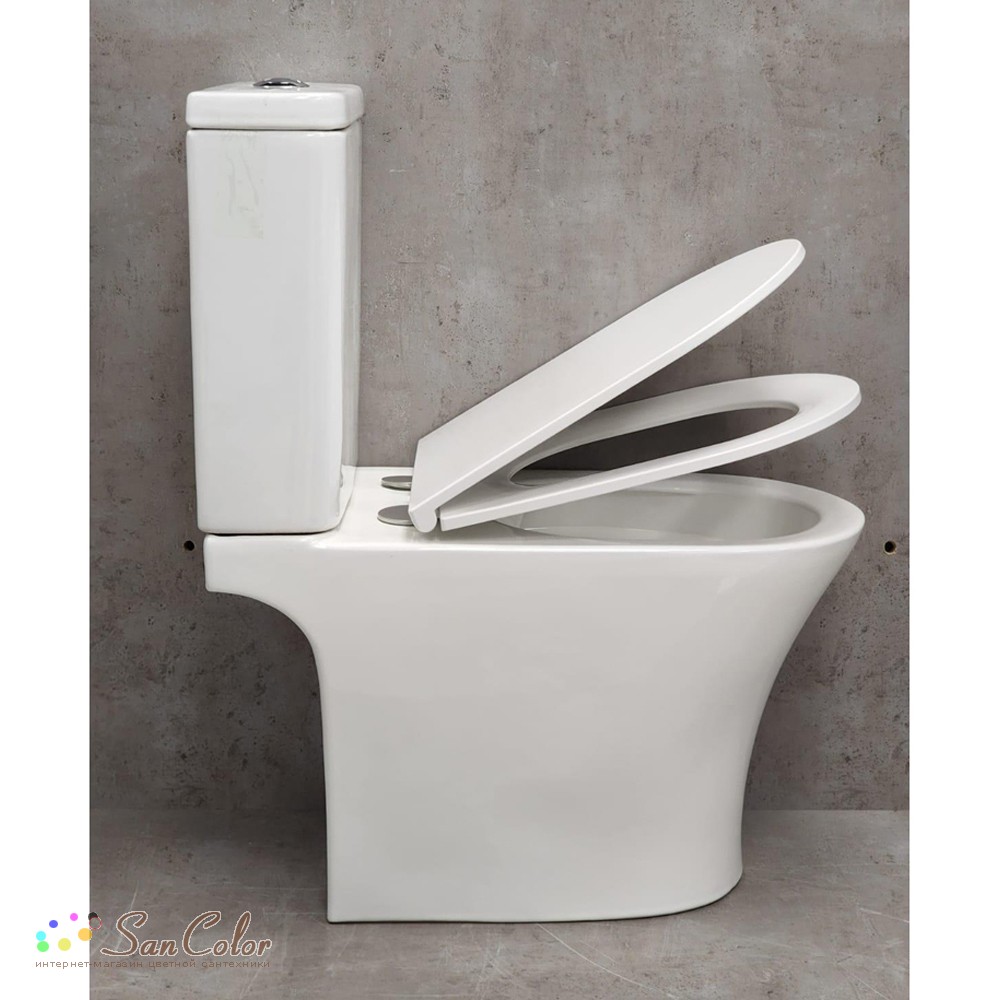 Унитаз SantiLine SL-5010 вертикальный выпуск безободковый (артикул SC ...