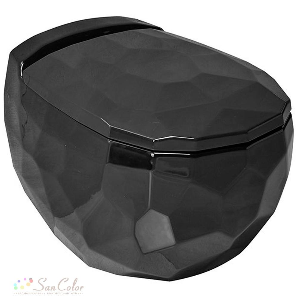 Унитаз подвесной beWash Bekinger 87303606 с функцией биде чёрный глянец ...