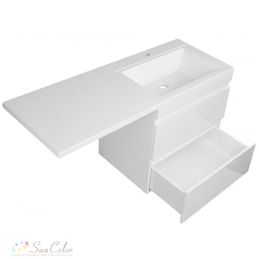 Тумба с раковиной Style Line ElFante Даллас 150 подвесная белый (2 ...