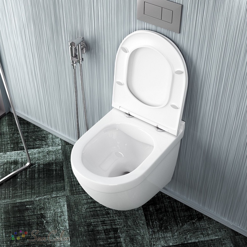 подвесной унитаз с инсталляцией.