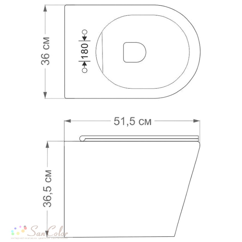 Унитаз подвесной Teymi Solli T40201MDG безободковый (артикул SC-171679 ...