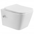 Унитаз подвесной BelBagno Kraft-tor BB7106CH-TOR-BS/SC безободковый торнадо с функцией биде и смесителем