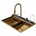 Мойка кухонная многофункциональная Cerutti Gloria Pro Nano Gold CT11109