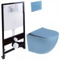 Инсталляция SantiLine SL-01/BL + унитаз SantiLine SL-5005T-BL безободковый торнадо с сиденьем