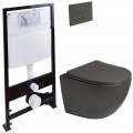 Инсталляция SantiLine SL-01/DG + унитаз SantiLine SL-5005T-DG безободковый торнадо с сиденьем
