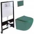 Инсталляция SantiLine SL-01/G + унитаз SantiLine SL-5005T-G безободковый торнадо с сиденьем