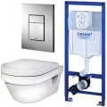 Инсталляция Grohe Rapid SL 38772001 + унитаз Gustavsberg Hygienic Flush WWC 5G84HR01 с сиденьем