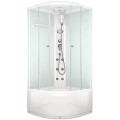 Душевая кабина Domani-Spa Delight 88 high прозрачная/белая с электрикой и гидромассажем DS01D88HWCl10
