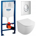 Инсталляция Grohe Rapid SL 38721001 + унитаз OWL Vind Cirkel-H OWLT190302 безободковый с сиденьем