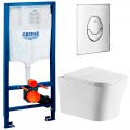 Инсталляция Grohe Rapid SL 38721001 + унитаз Cerutti Marmolada aria 2618E безободковый с сиденьем