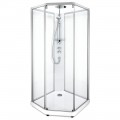 Душевая кабина IDO Showerama 10-5 пятиугольная 100x100 профиль серебристый матовый, стекло прозрачное/прозрачное