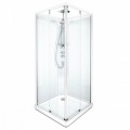Душевая кабина IDO Showerama 10-5 квадратная 90x90 профиль белый, стекло прозрачное/прозрачное
