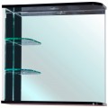 Зеркало-шкаф Bellezza Рио 70 L чёрный/белый