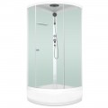 Душевая кабина Domani-Spa Simple 99 mid с крышей белые стенки/прозрачное стекло DS01Sm99MWCl00
