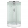 Душевая кабина Domani-Spa Simple 99 с крышей белые стенки/прозрачное стекло DS01Sm99LWCl00