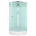 Душевая кабина Domani-Spa Simple 99 с крышей белые стенки/матовое стекло DS01Sm99LWM00