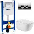Инсталляция Geberit Duofix 458.124.21.1 + унитаз Meer MR-2106 безободковый с сиденьем