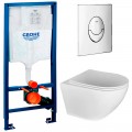 Инсталляция Grohe Rapid SL 38721001 + унитаз Esbano Gardena white безободковый с сиденьем