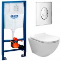 Инсталляция Grohe Rapid SL 38721001 + унитаз Fubini FB001 безободковый с сиденьем