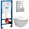 Инсталляция Grohe Rapid SL 38772001 + унитаз Fubini FB001 безободковый с сиденьем