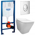 Инсталляция Grohe Rapid SL 38721001 + унитаз Fubini FB003 безободковый с сиденьем