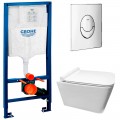 Инсталляция Grohe Rapid SL 38721001 + унитаз Cerutti Maiella aria B-2370-3 безободковый с сиденьем