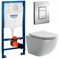 Инсталляция Grohe Rapid SL 38772001 + унитаз Ceramica Nova Forma CN3009 безободковый с сиденьем