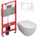 Инсталляция TECE 9400413 + унитаз Bloomix Diva MD1211R/UF3 безободковый с сиденьем