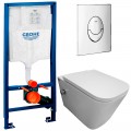 Инсталляция Grohe 38721001 + унитаз Bloomix Arum 1303SB безободковый с биде и смесителем