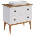 Тумба с раковиной ASB-Woodline Каталина 80 white