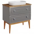 Тумба с раковиной ASB-Woodline Каталина 80 grey