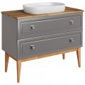 Тумба с раковиной ASB-Woodline Каталина 100 grey