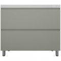 Тумба с раковиной Style Line Манхэттен 100 напольная олива/белый