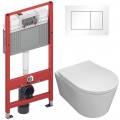 Инсталляция TECE 9400413 + унитаз Bloomix Ultra MD1204T/UF3 безободковый торнадо с сиденьем