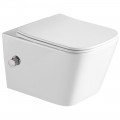 Унитаз подвесной SantiLine SL-5007-SM/BD безободковый с функцией биде и смесителем